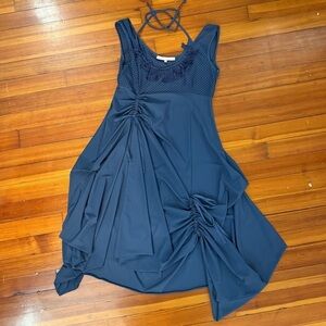 Sunlight Paris Garrigue Layered Scarf Hem Halter Dress T2